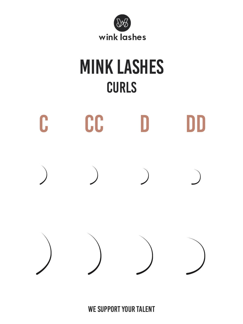 Mink Lashes C Curl Stärke 0.20 Nerzwimpern