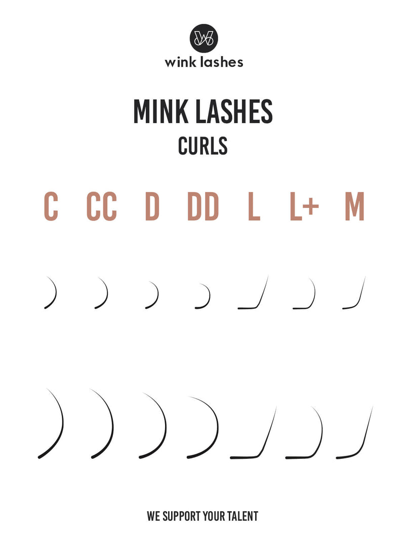 Mink Lashes L Curl Stärke 0.10