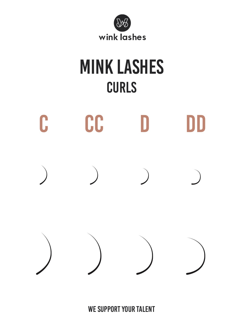 Mink Lashes C Curl Stärke 0.03 Volumentechnik