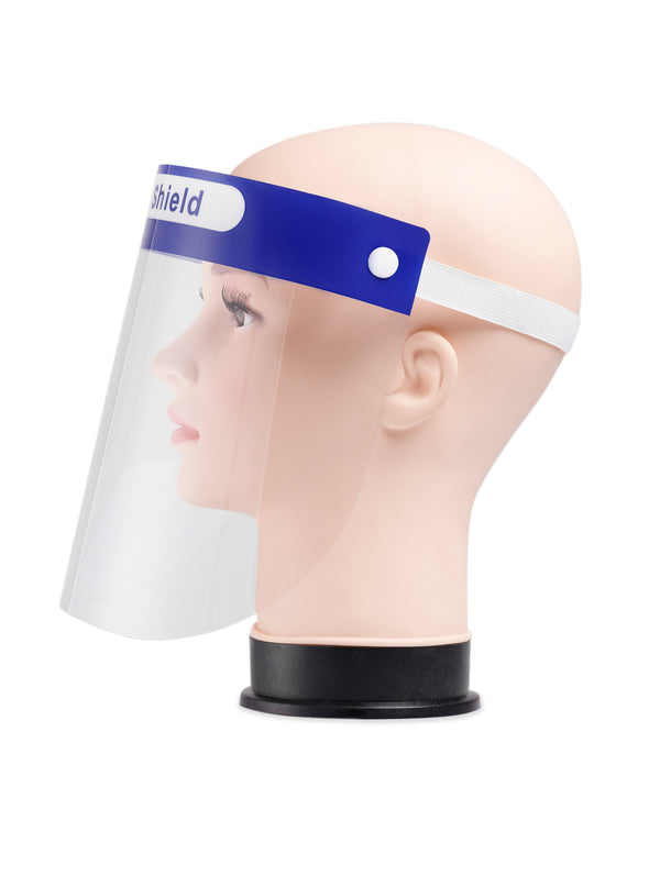 Gesichtsschutz mit elastischem Kopfband